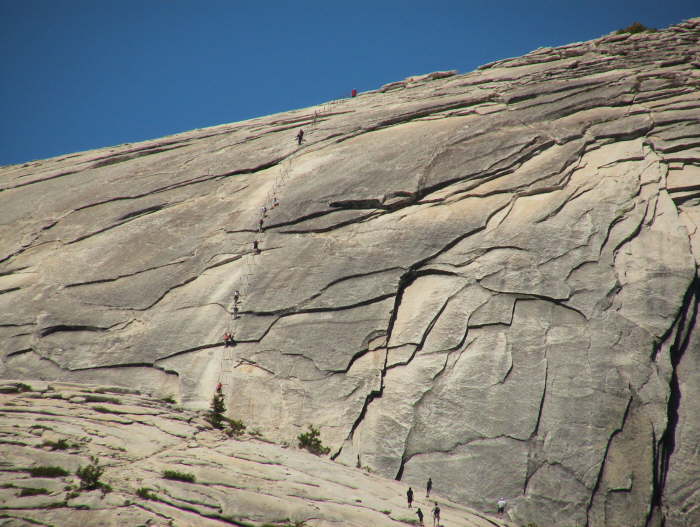 Last part is cables up Half dome